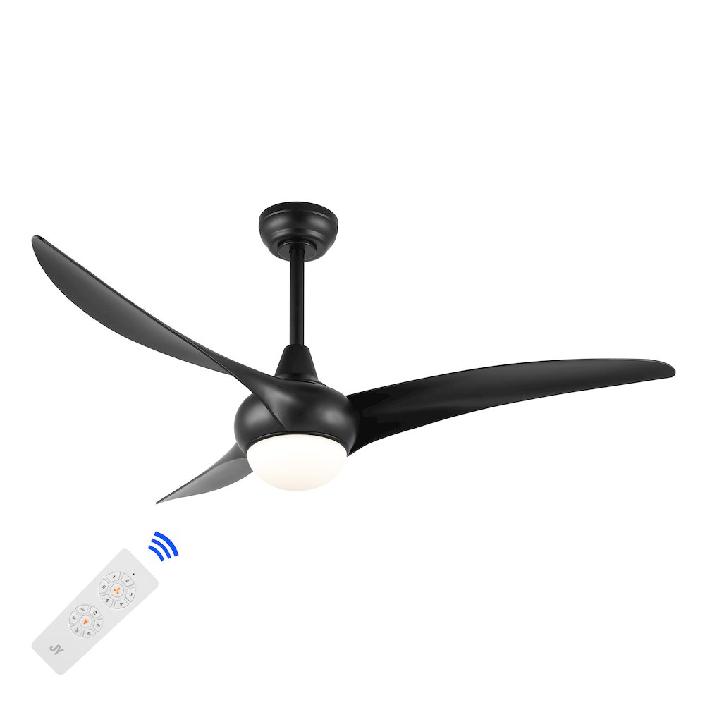 Aviator Coastal Vintage Iron/Plastic Retro Swirl Integrated Led Ceiling Fan. Picture 1