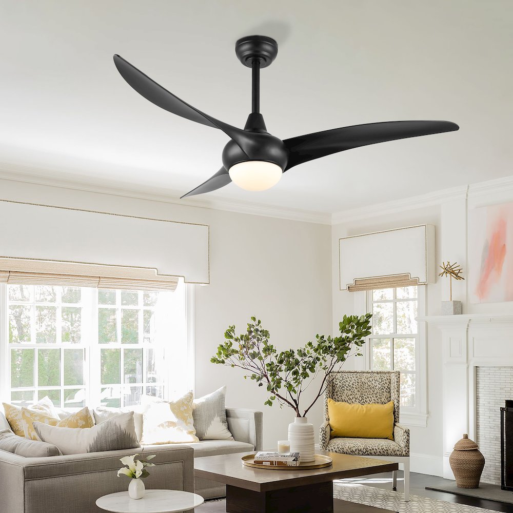 Aviator Coastal Vintage Iron/Plastic Retro Swirl Integrated Led Ceiling Fan. Picture 7