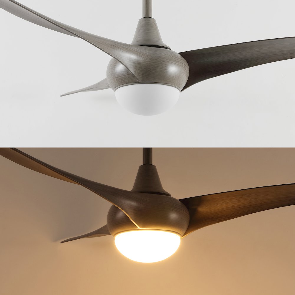 Aviator Coastal Vintage Iron/Plastic Retro Swirl Integrated Led Ceiling Fan. Picture 15