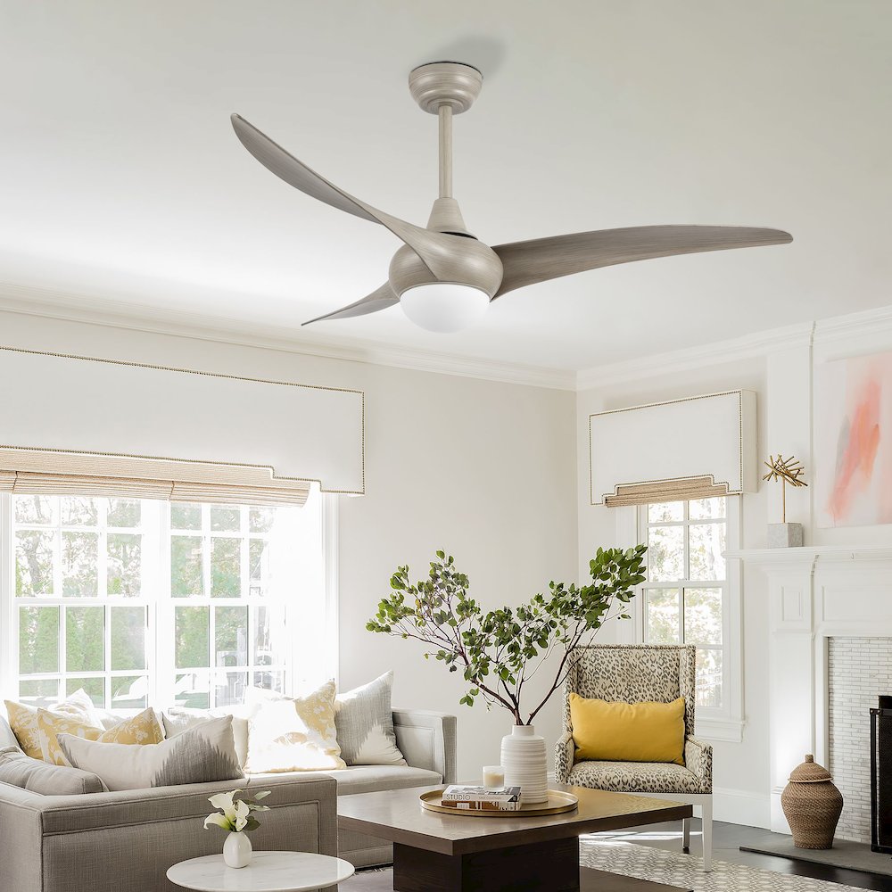 Aviator Coastal Vintage Iron/Plastic Retro Swirl Integrated Led Ceiling Fan. Picture 8