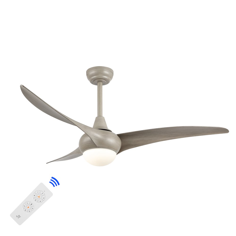 Aviator Coastal Vintage Iron/Plastic Retro Swirl Integrated Led Ceiling Fan. Picture 1