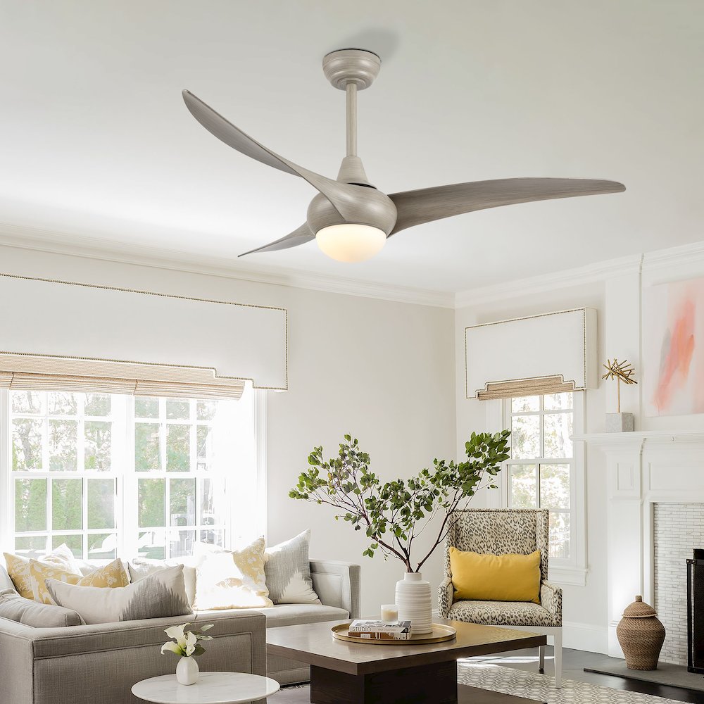 Aviator Coastal Vintage Iron/Plastic Retro Swirl Integrated Led Ceiling Fan. Picture 7