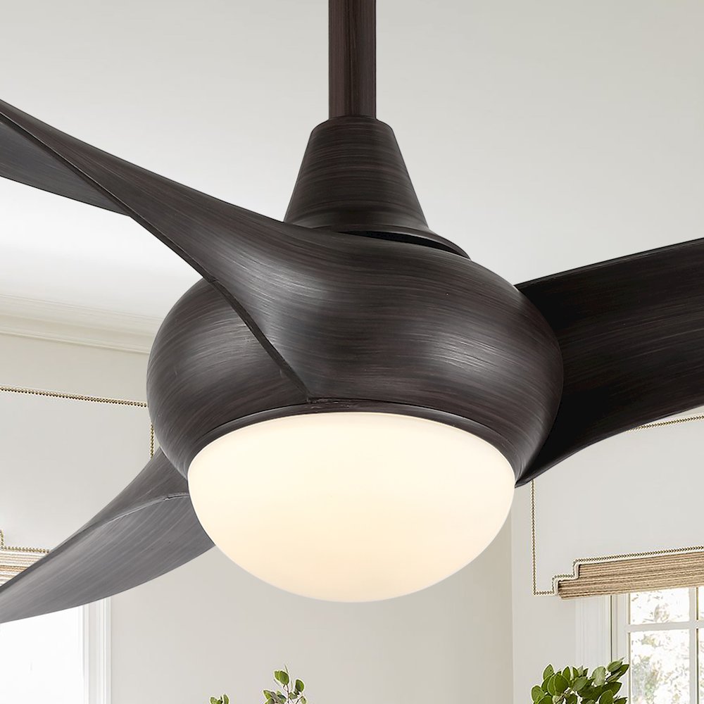 Aviator Coastal Vintage Iron/Plastic Retro Swirl Integrated Led Ceiling Fan. Picture 12