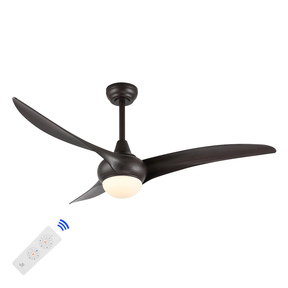 Aviator Coastal Vintage Iron/Plastic Retro Swirl Integrated Led Ceiling Fan. Picture 11