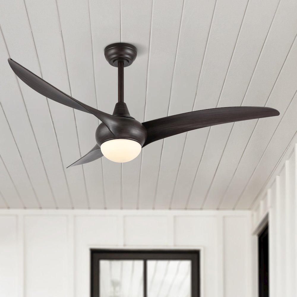 Aviator Coastal Vintage Iron/Plastic Retro Swirl Integrated Led Ceiling Fan. Picture 13