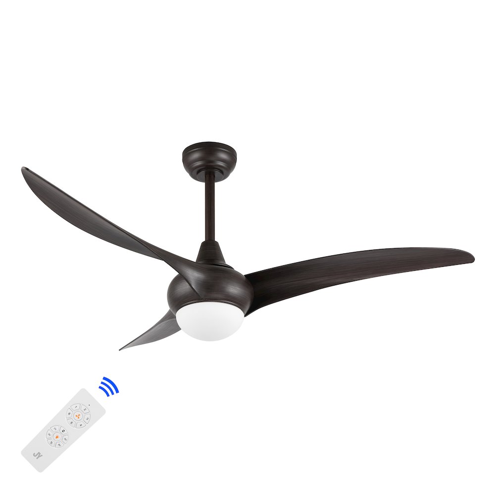 Aviator Coastal Vintage Iron/Plastic Retro Swirl Integrated Led Ceiling Fan. Picture 2