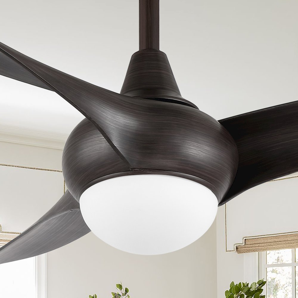 Aviator Coastal Vintage Iron/Plastic Retro Swirl Integrated Led Ceiling Fan. Picture 9