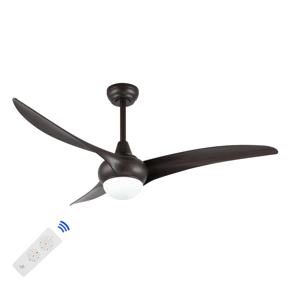 Aviator Coastal Vintage Iron/Plastic Retro Swirl Integrated Led Ceiling Fan. Picture 3