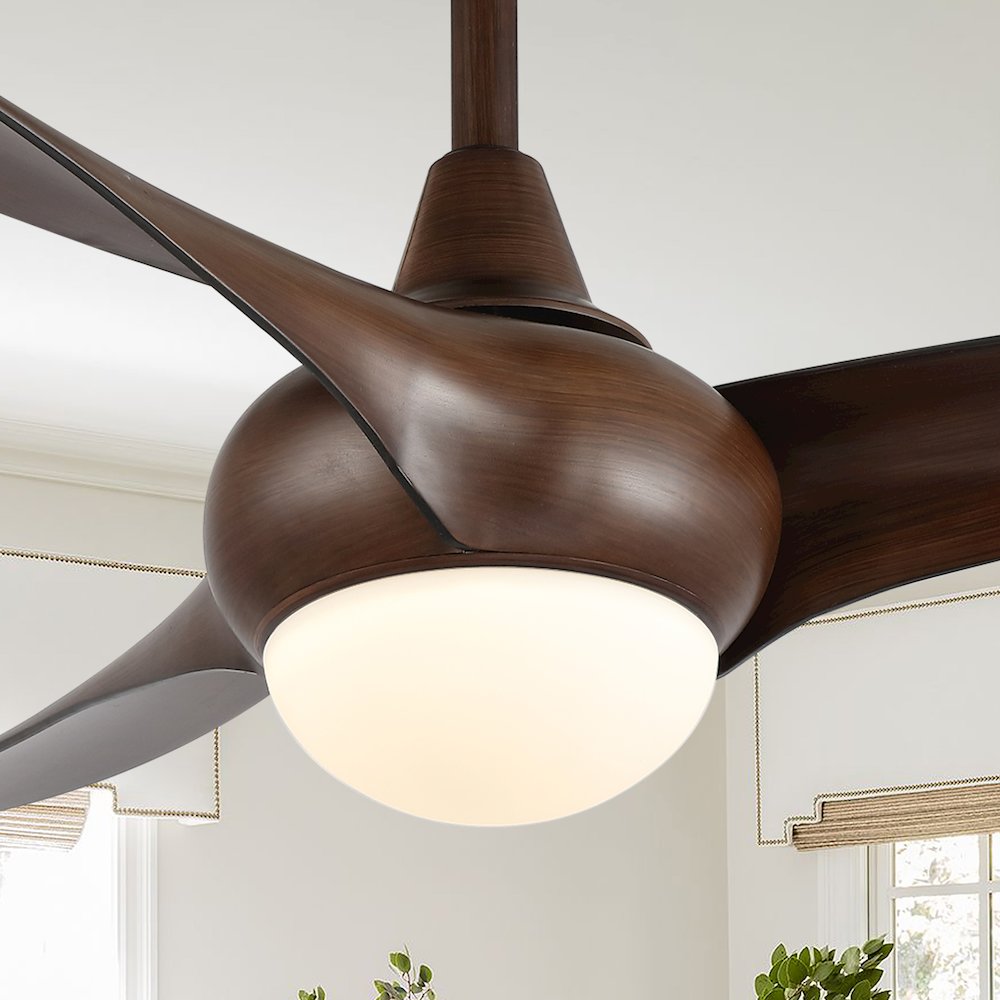 Aviator Coastal Vintage Iron/Plastic Retro Swirl Integrated Led Ceiling Fan. Picture 12