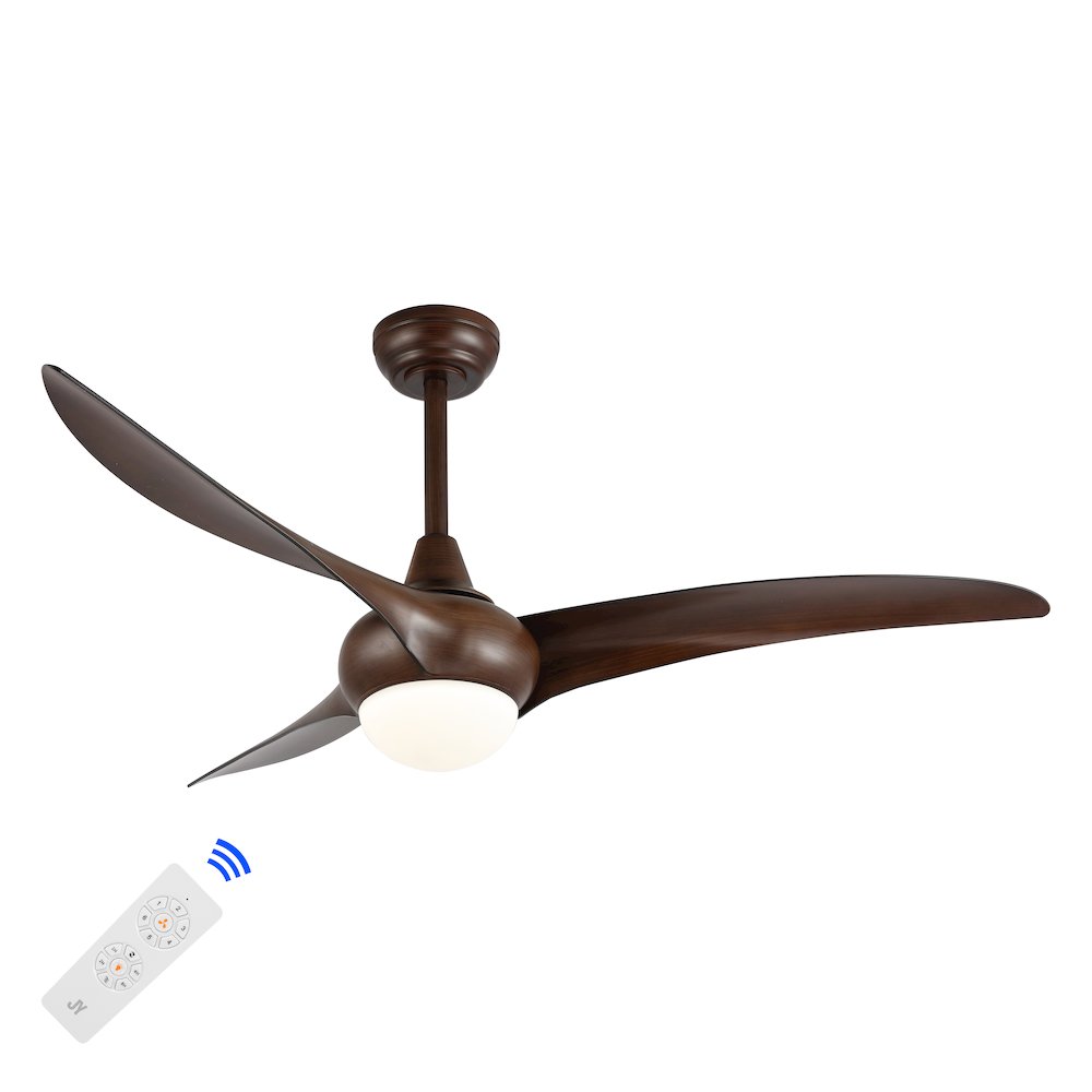 Aviator Coastal Vintage Iron/Plastic Retro Swirl Integrated Led Ceiling Fan. Picture 1