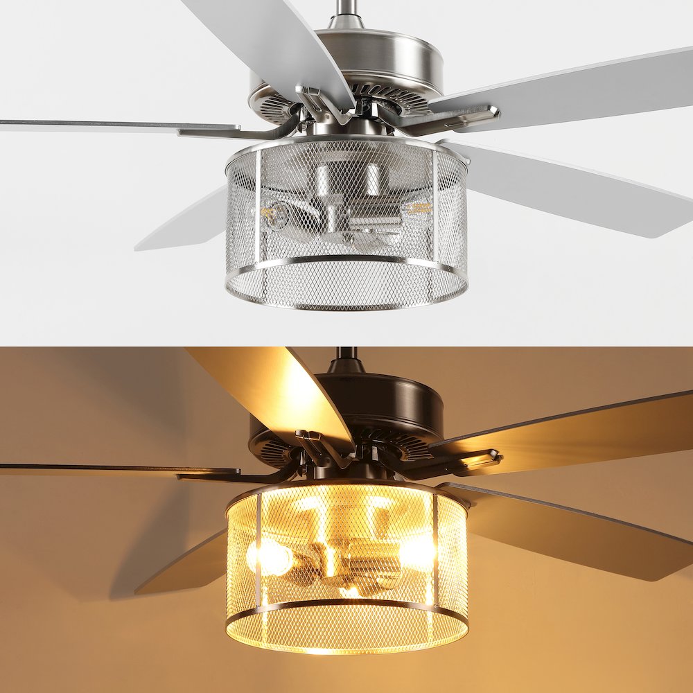 Max Farmhouse Industrial Iron/Wood Mobile Appremote Controlled Led Ceiling Fan. Picture 13