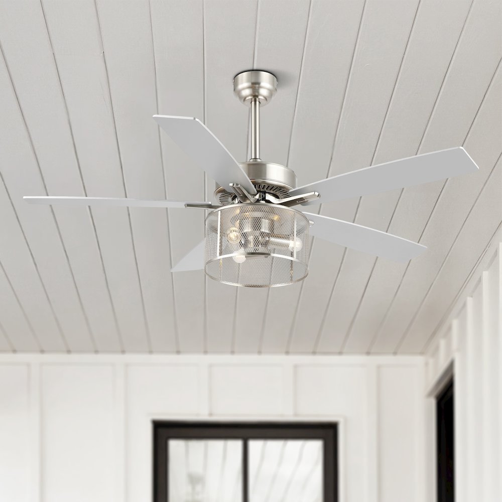 Max Farmhouse Industrial Iron/Wood Mobile Appremote Controlled Led Ceiling Fan. Picture 11