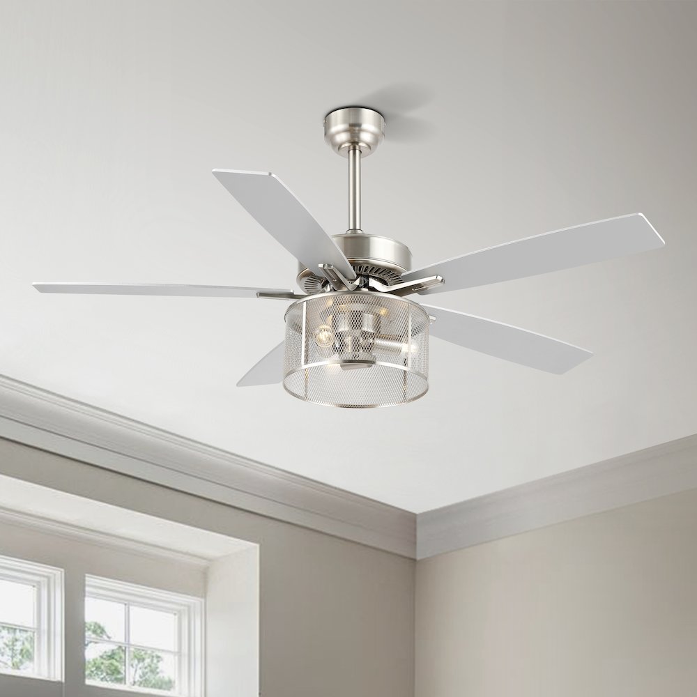 Max Farmhouse Industrial Iron/Wood Mobile Appremote Controlled Led Ceiling Fan. Picture 12