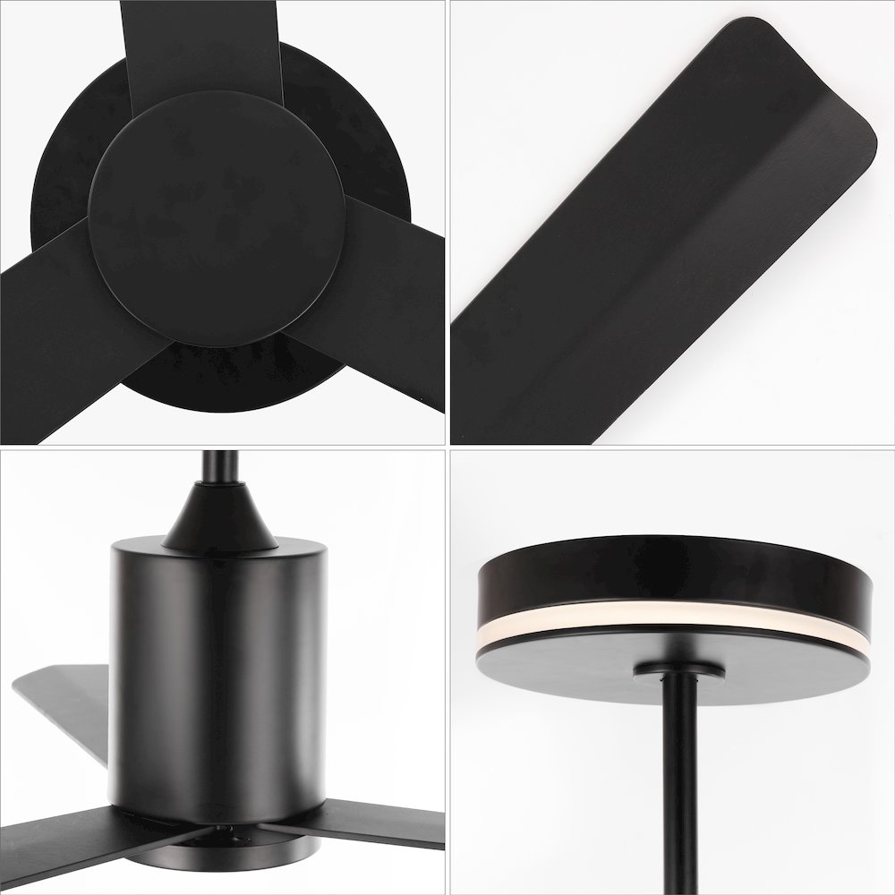 Minimalist 6-Speed Iron Height Adjustable Integrated Led Ceiling Fan. Picture 3