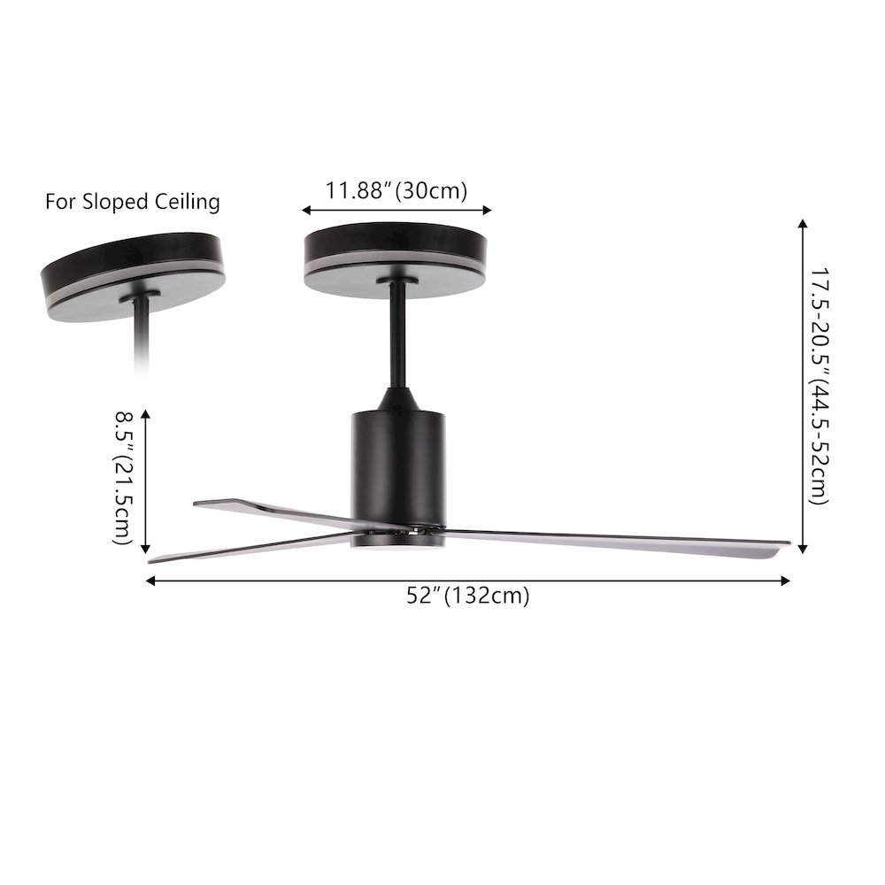 Minimalist 6-Speed Iron Height Adjustable Integrated Led Ceiling Fan. Picture 4