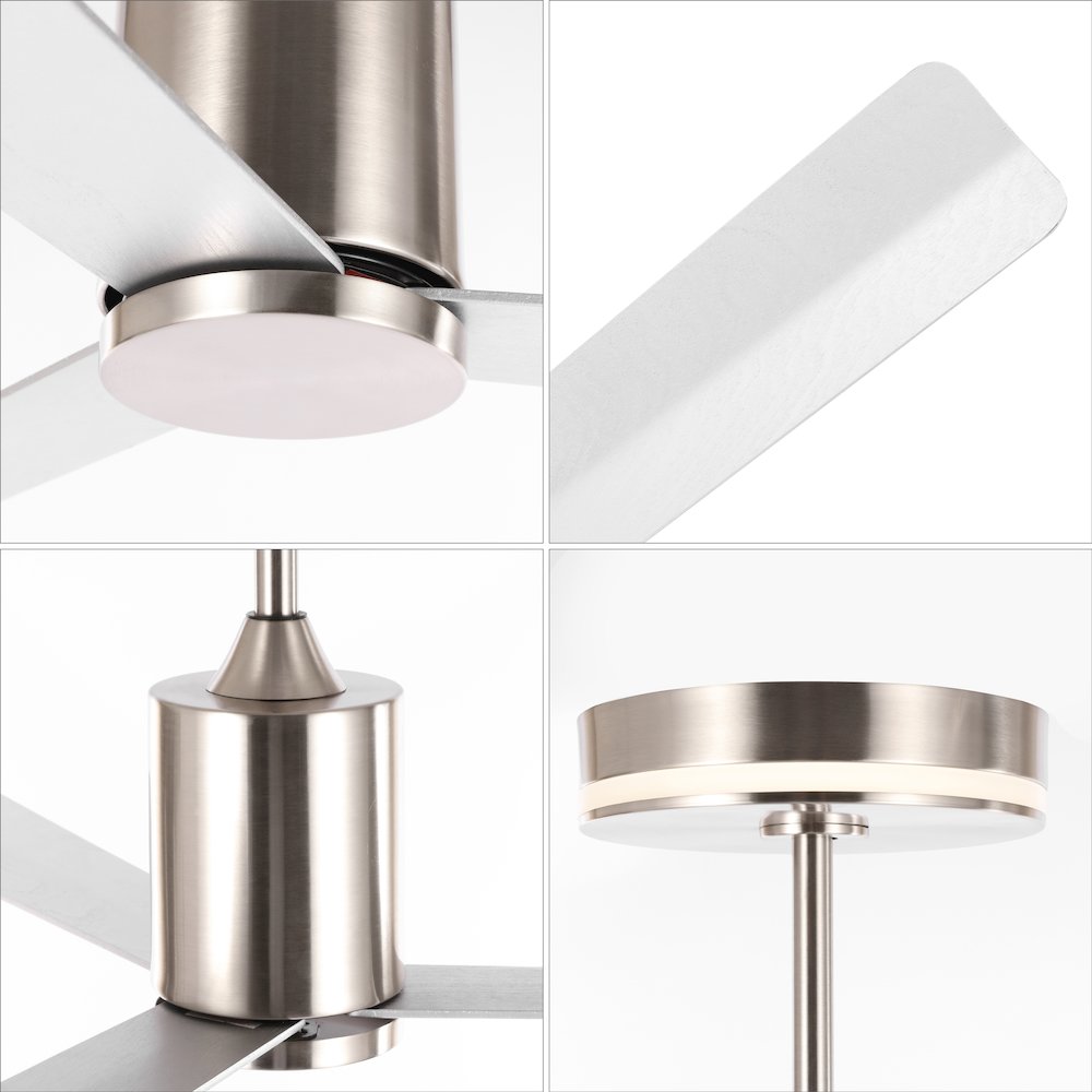 Minimalist 6-Speed Iron Height Adjustable Integrated Led Ceiling Fan. Picture 3