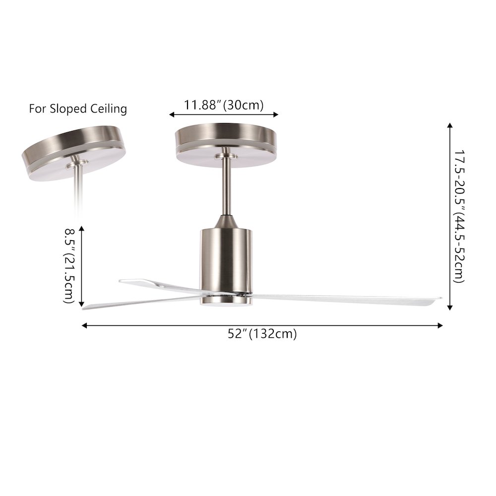 Minimalist 6-Speed Iron Height Adjustable Integrated Led Ceiling Fan. Picture 4
