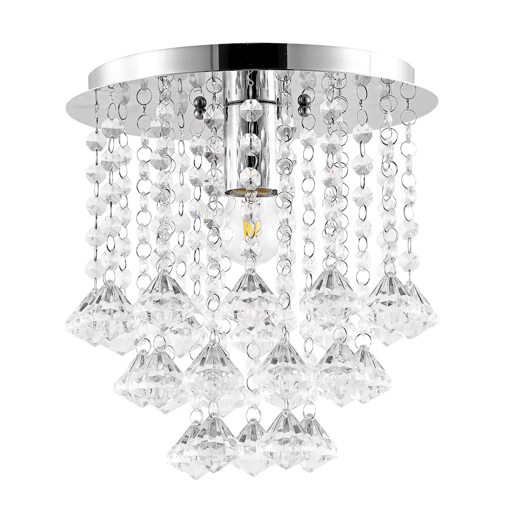 Lillibet Traditional Transitional Iron Led Semi Flush Mount. Picture 1