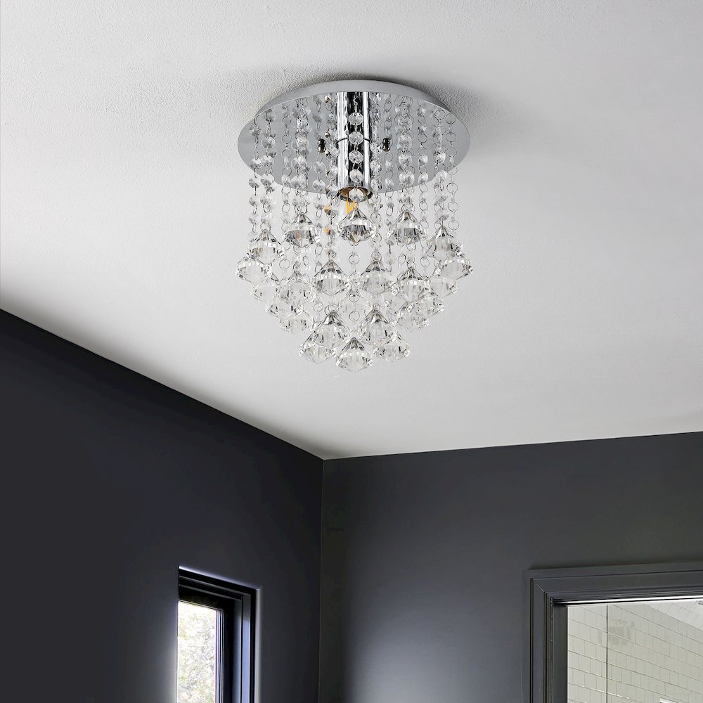 Lillibet Traditional Transitional Iron Led Semi Flush Mount. Picture 4