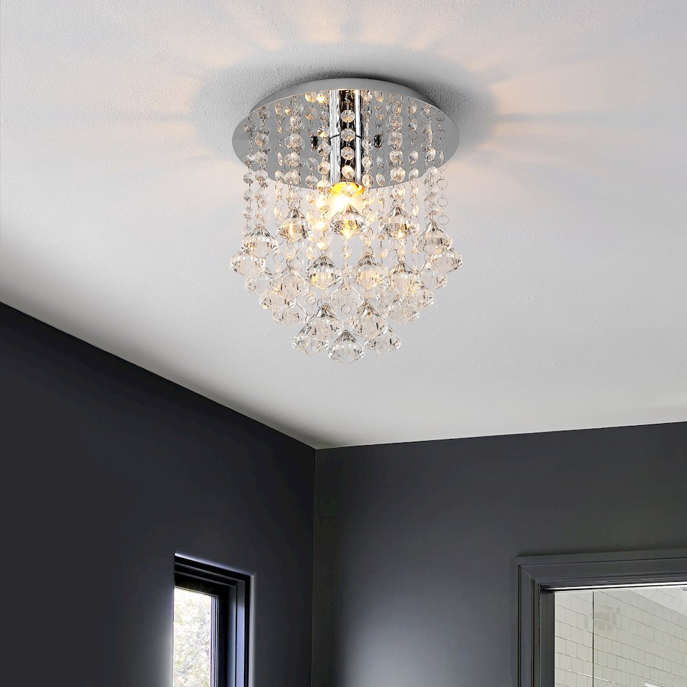 Lillibet Traditional Transitional Iron Led Semi Flush Mount. Picture 3