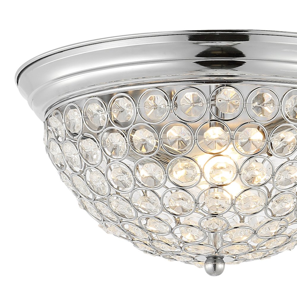 Malia Traditional Transitional Iron Led Flush Mount (Set Of 2). Picture 2