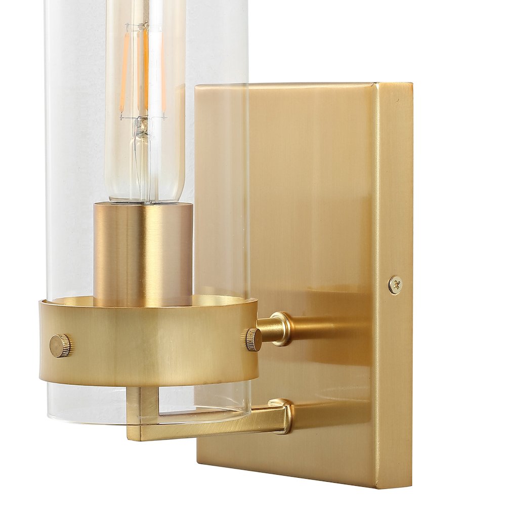 Harper Coastal Minimalist Iron/Glass Led Sconce (Set Of 2). Picture 3