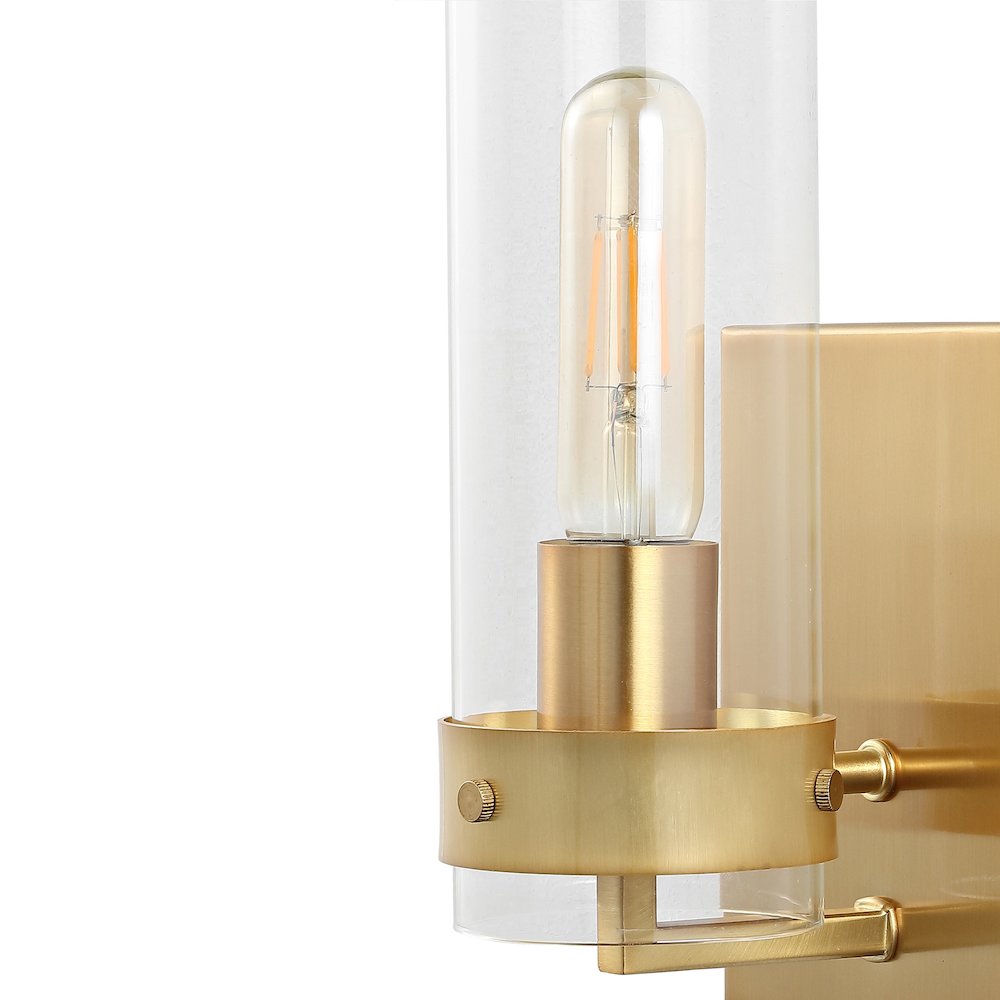 Harper Coastal Minimalist Iron/Glass Led Sconce (Set Of 2). Picture 2