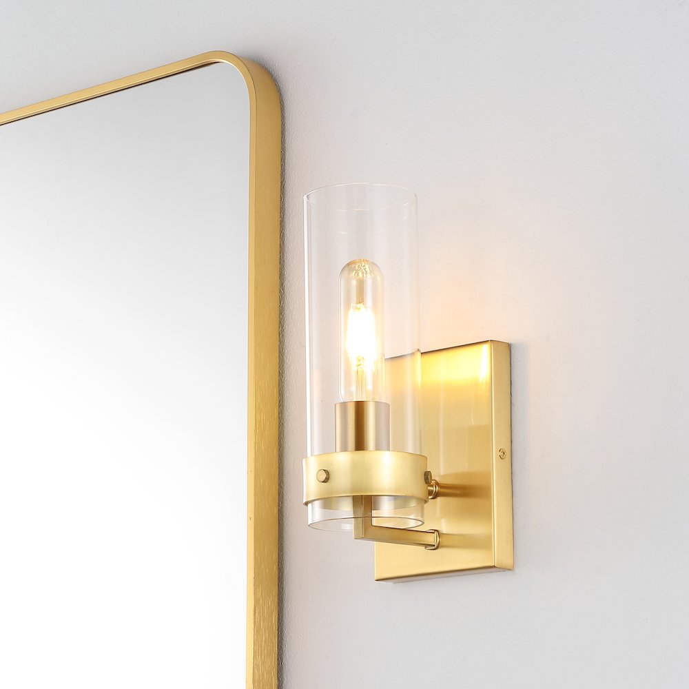 Harper Coastal Minimalist Iron/Glass Led Sconce (Set Of 2). Picture 6