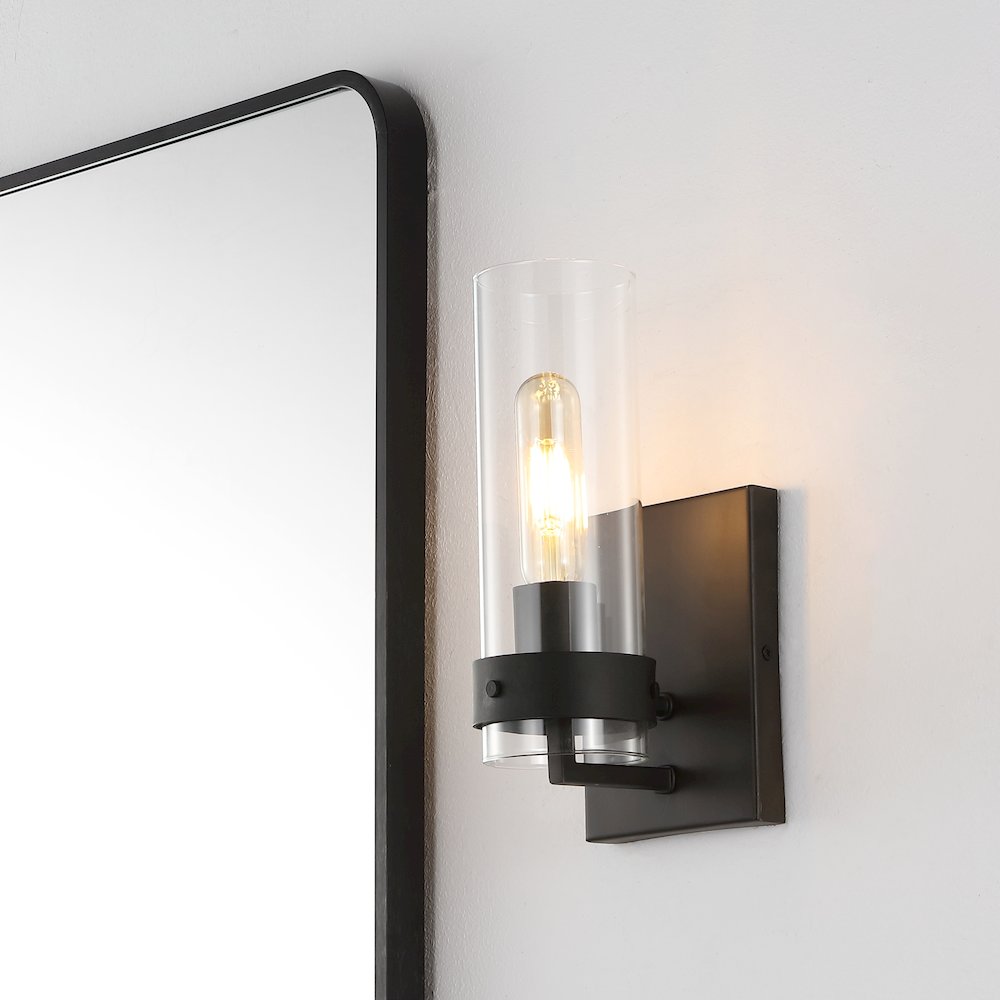 Harper Coastal Minimalist Iron/Glass Led Sconce (Set Of 2). Picture 6
