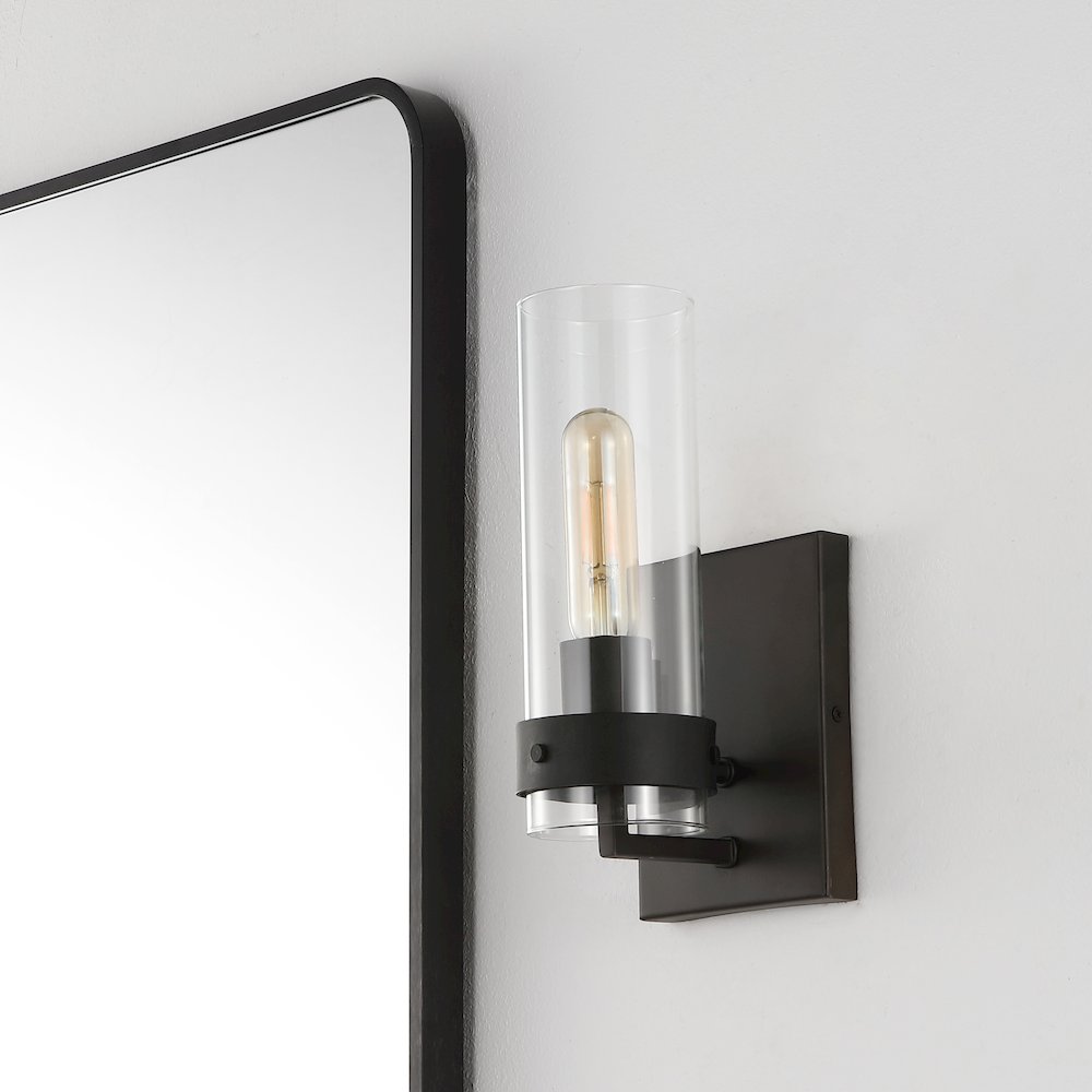 Harper Coastal Minimalist Iron/Glass Led Sconce (Set Of 2). Picture 4