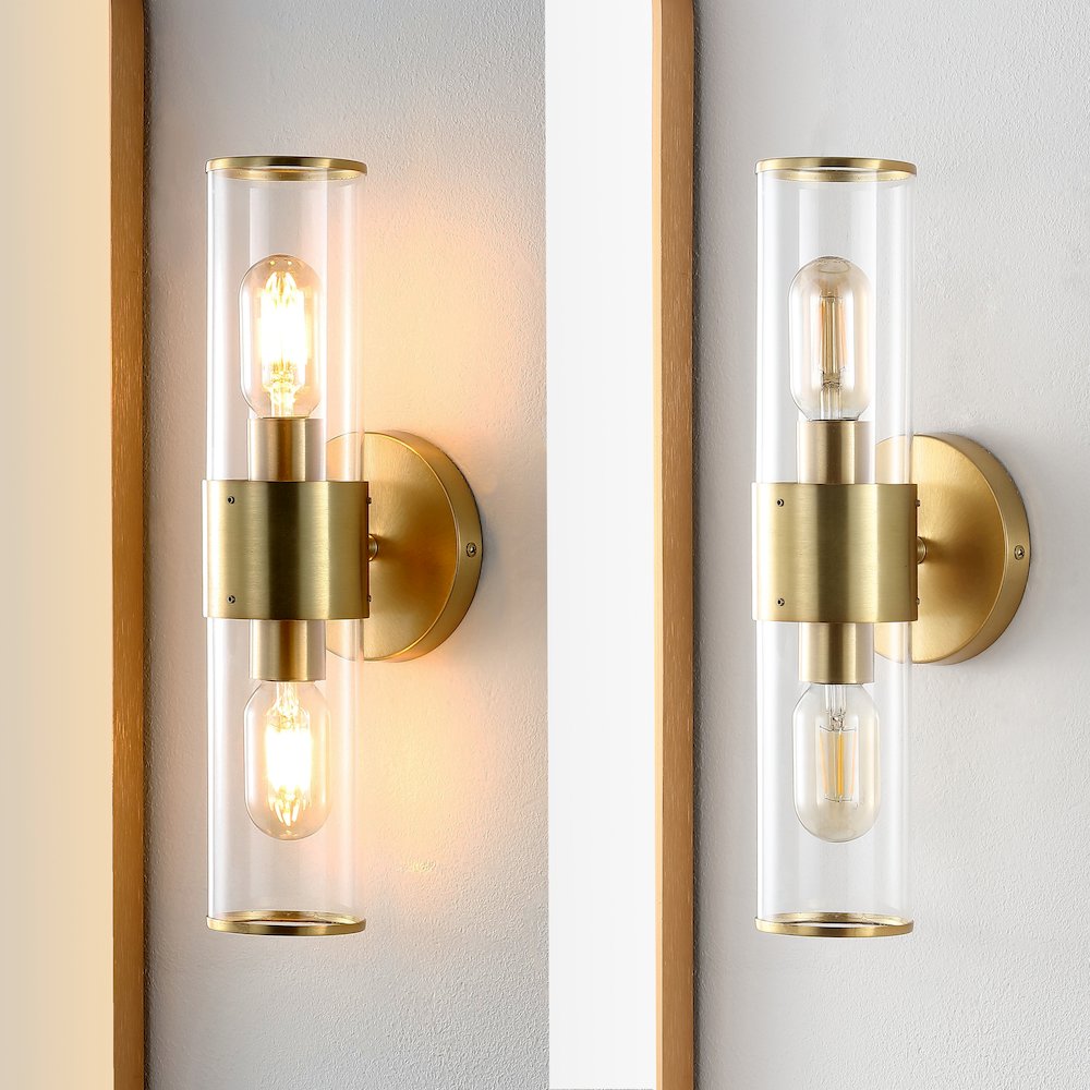 Quinn Mid Century Modern Iron/Acrylic Led Sconce. Picture 7