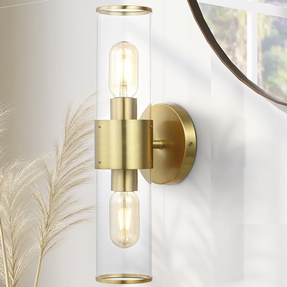 Quinn Mid Century Modern Iron/Acrylic Led Sconce. Picture 6