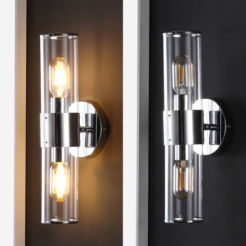 Quinn Mid Century Modern Iron/Acrylic Led Sconce. Picture 7
