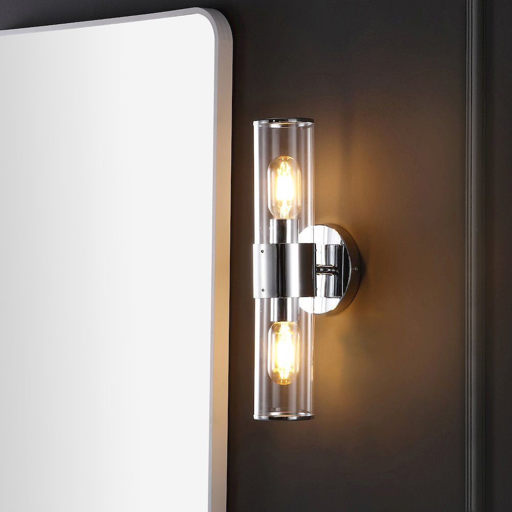 Quinn Mid Century Modern Iron/Acrylic Led Sconce. Picture 5