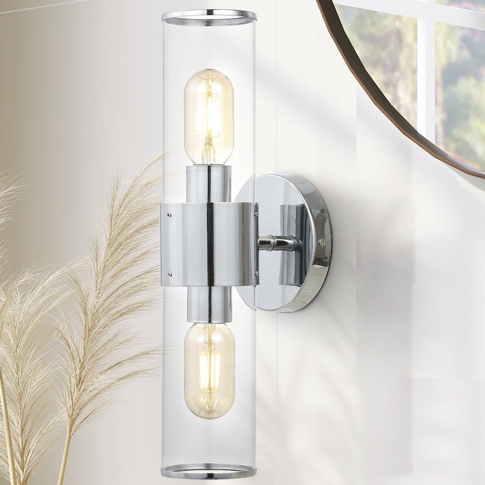 Quinn Mid Century Modern Iron/Acrylic Led Sconce. Picture 6