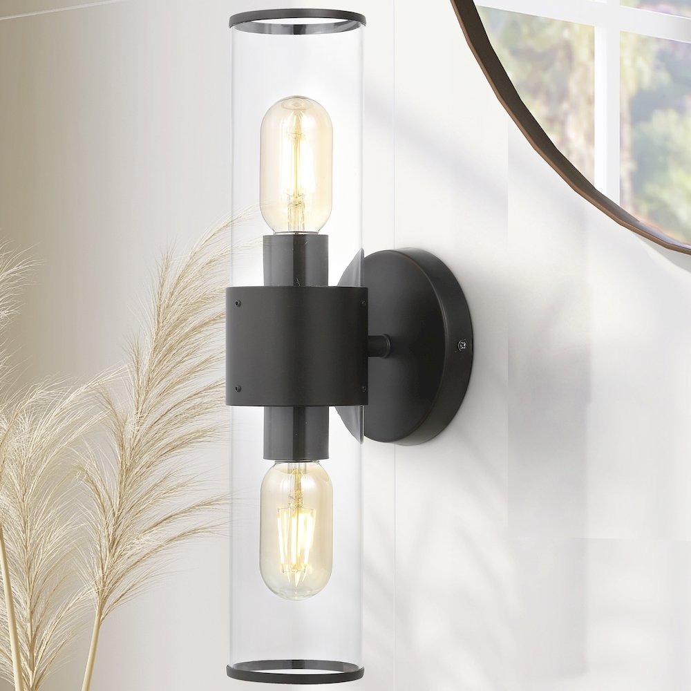Quinn Farmhouse Industrial Iron/Acrylic Led Sconce. Picture 6