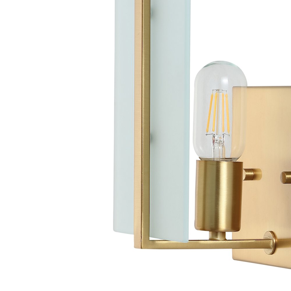 Mila Modern Coastal Iron/Glass Led Sconce (Set Of 2). Picture 2