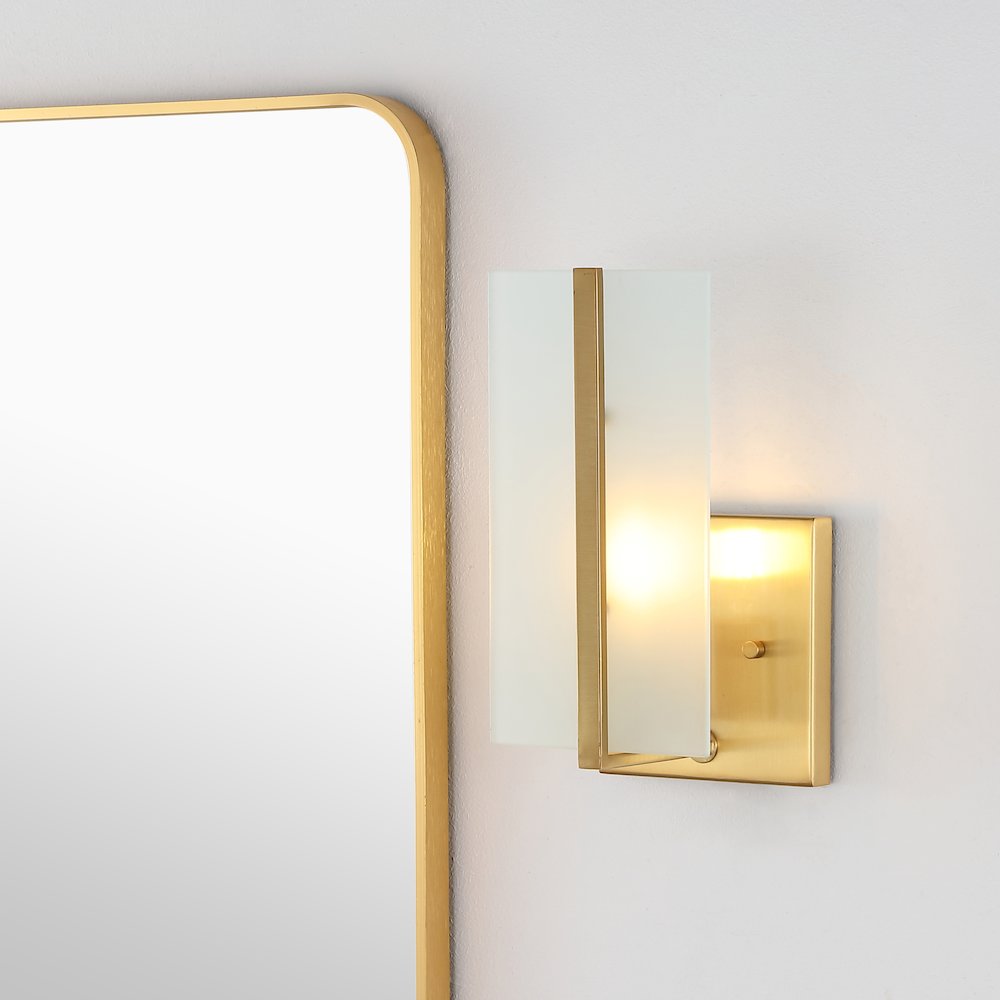 Mila Modern Coastal Iron/Glass Led Sconce (Set Of 2). Picture 7