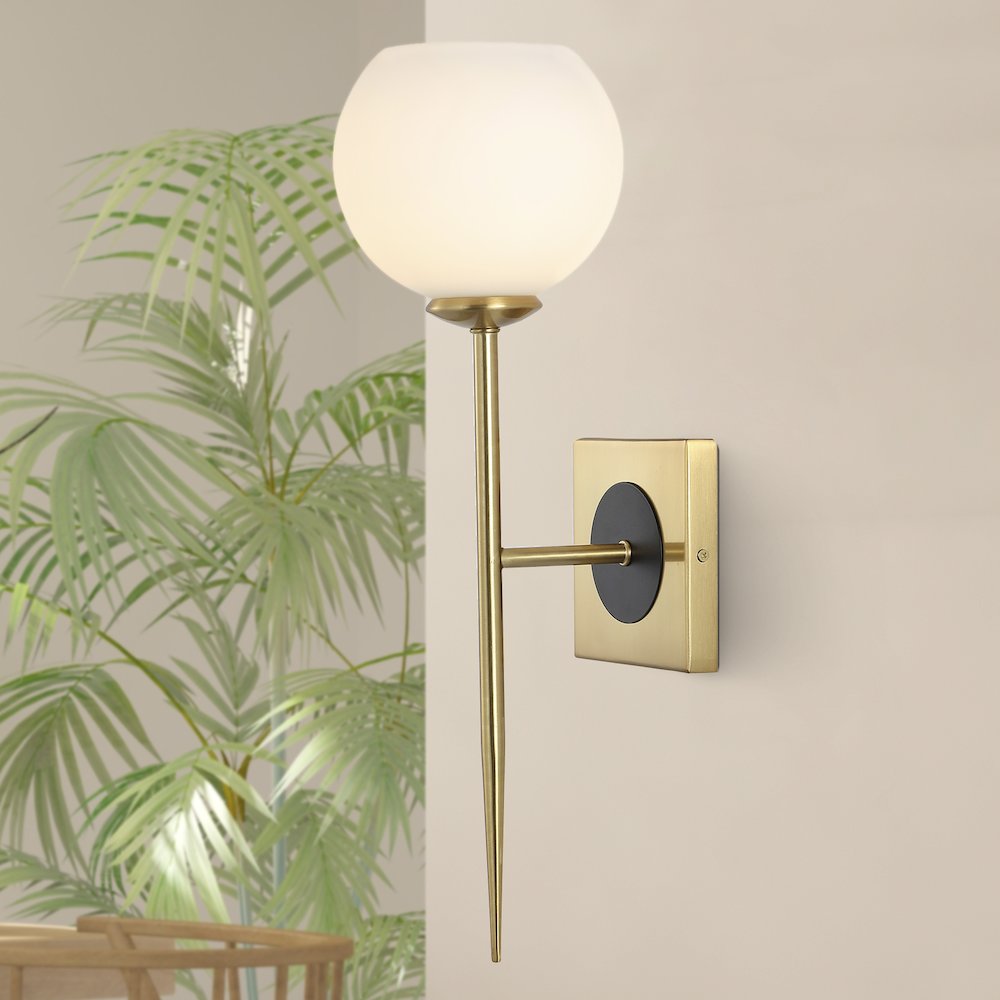 Sylvie Coastal French Country Iron Led Sconce. Picture 7