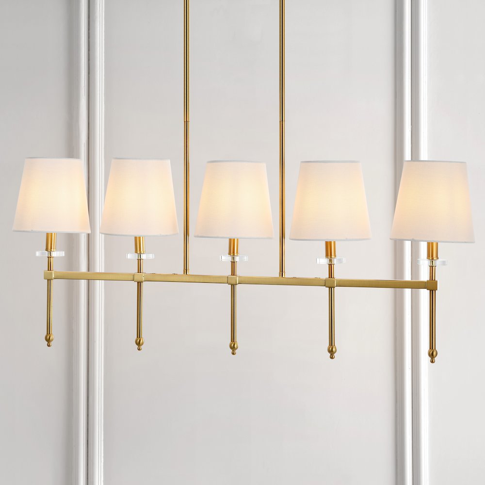 Sophie Modern Midcentury Iron Linear Led Pendant. Picture 8