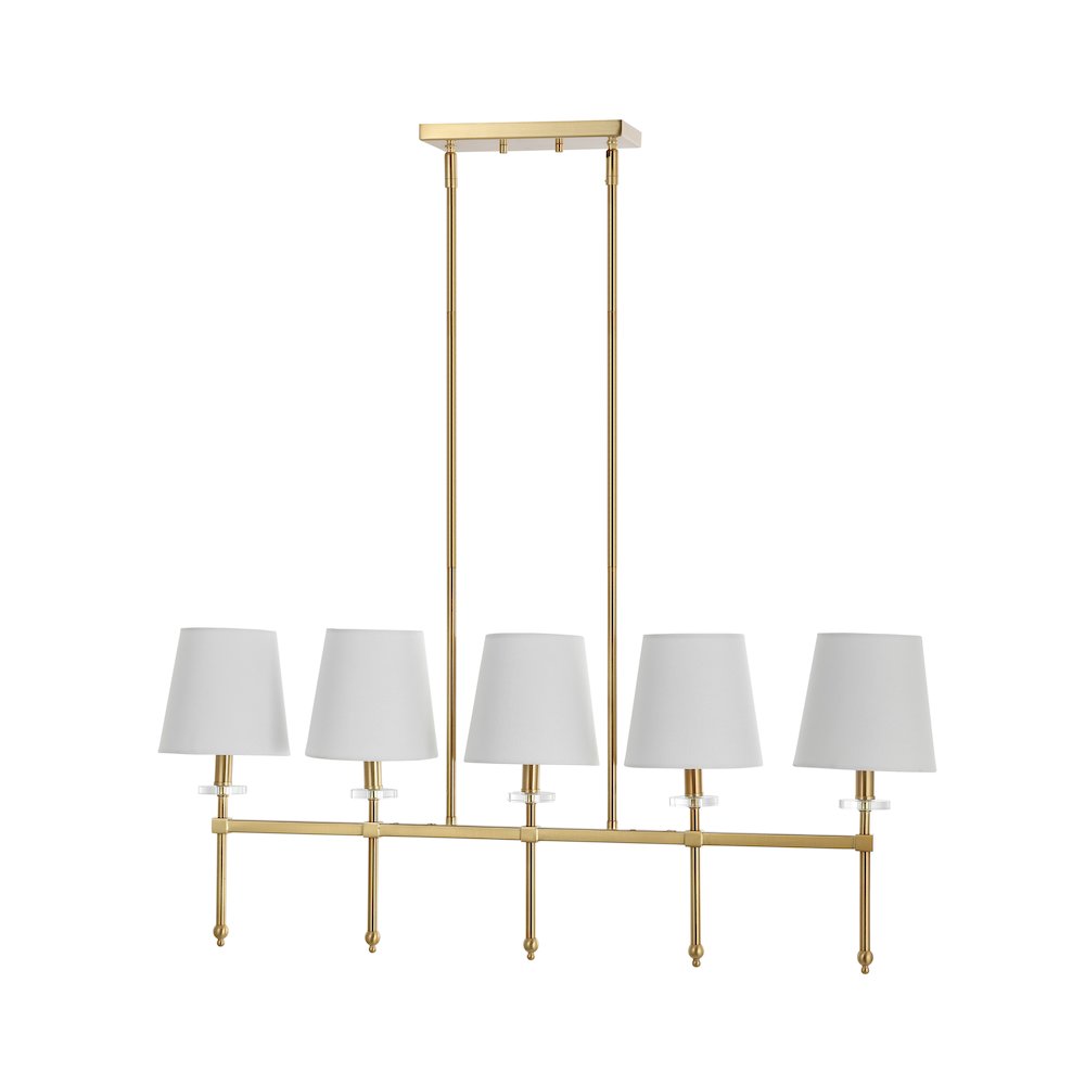 Sophie Modern Midcentury Iron Linear Led Pendant. Picture 1
