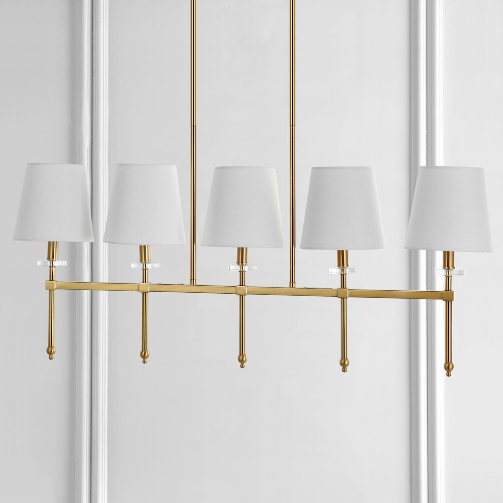 Sophie Modern Midcentury Iron Linear Led Pendant. Picture 6