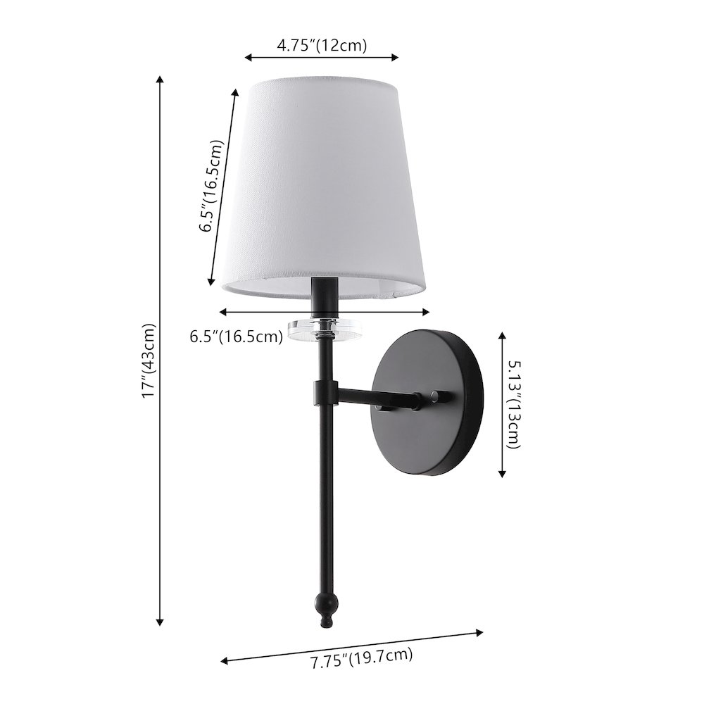 Olivia 1-Light Traditional Candlestick Metal/Crystal LED Vanity. Picture 5