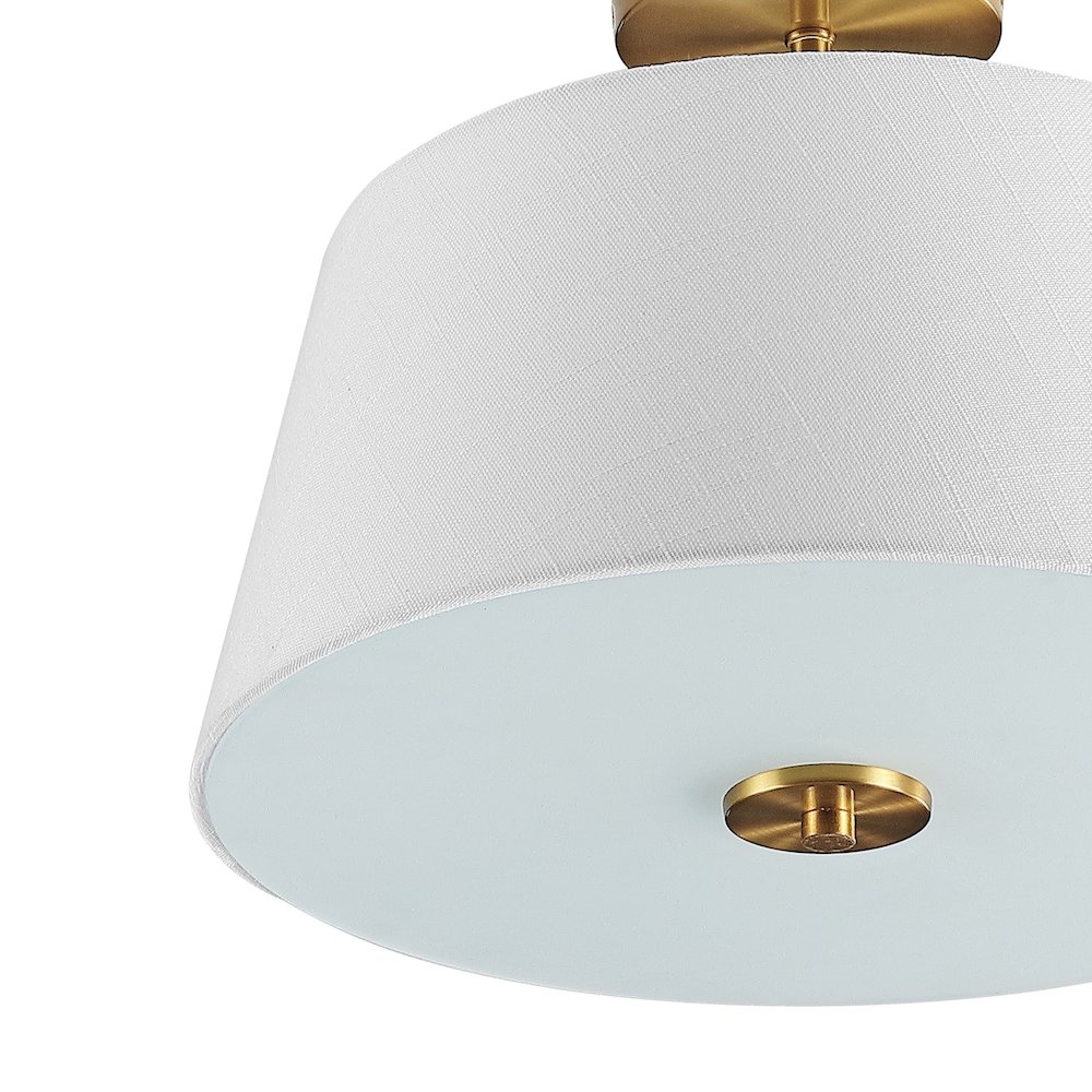 Isabella Modern Midcentury Iron Led Semi Flush Mount. Picture 2