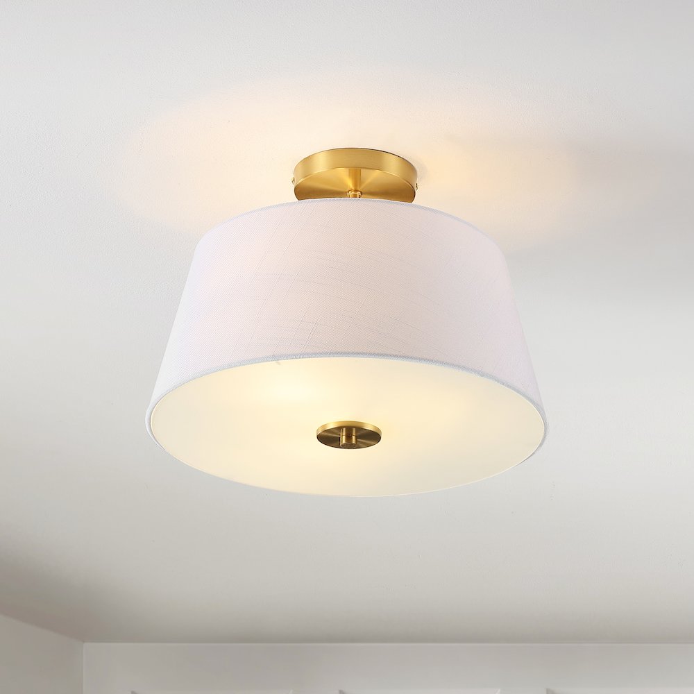 Isabella Modern Midcentury Iron Led Semi Flush Mount. Picture 8