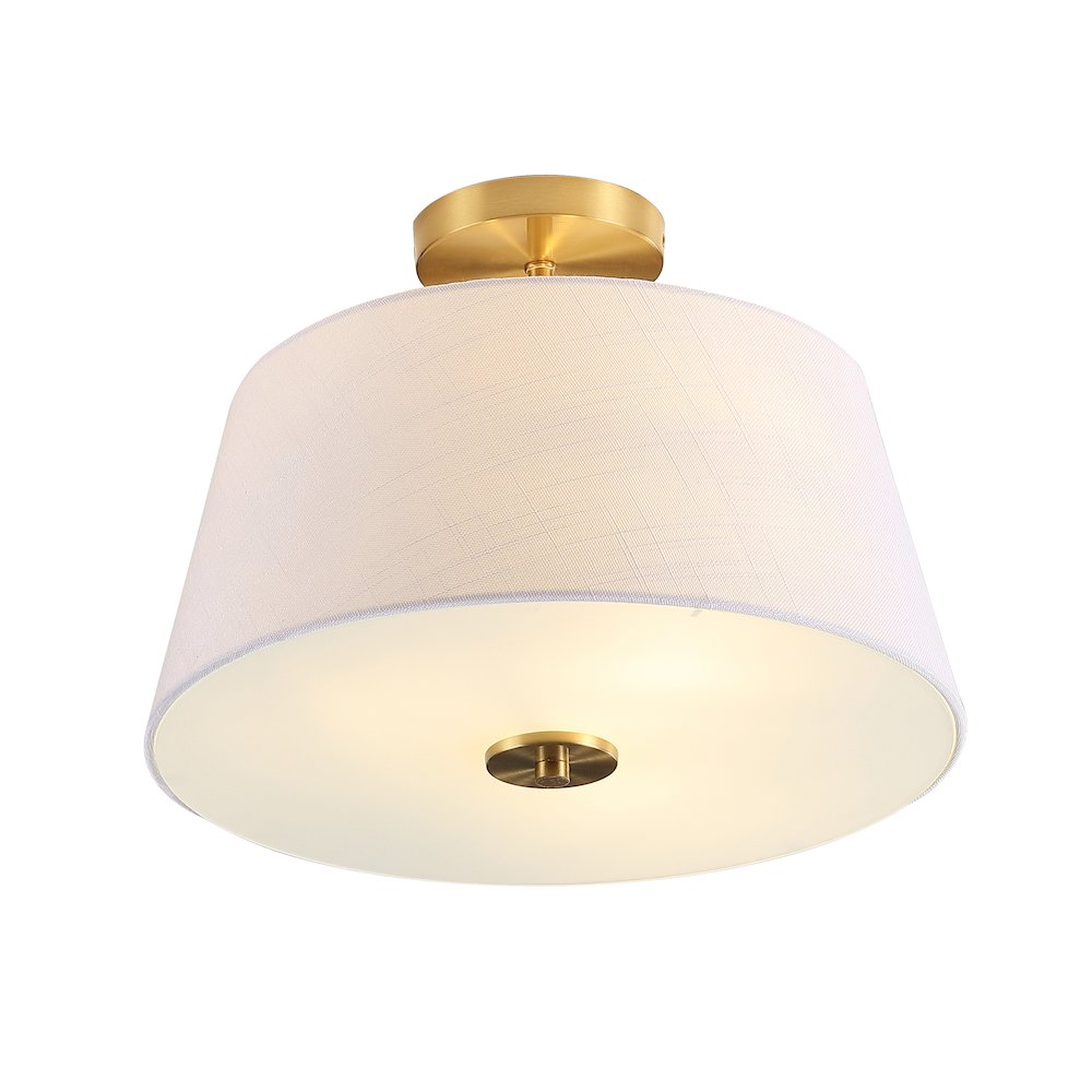 Isabella Modern Midcentury Iron Led Semi Flush Mount. Picture 7