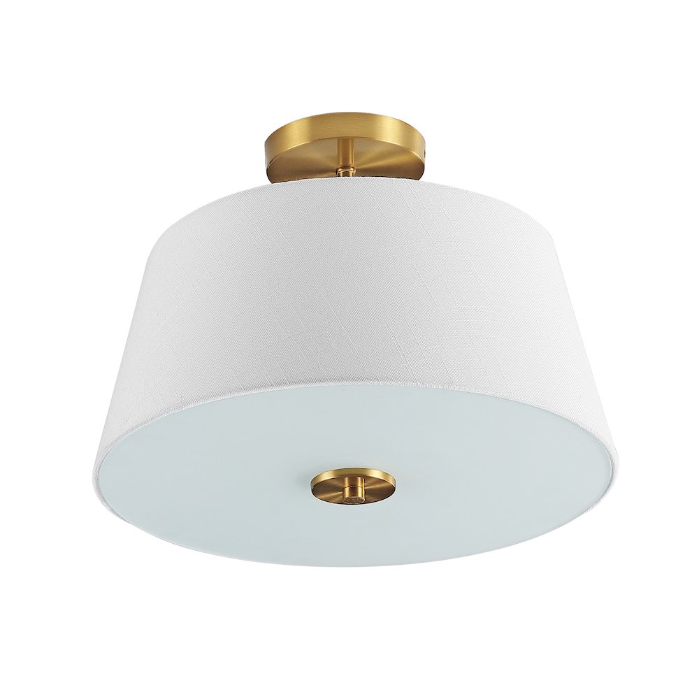 Isabella Modern Midcentury Iron Led Semi Flush Mount. Picture 1