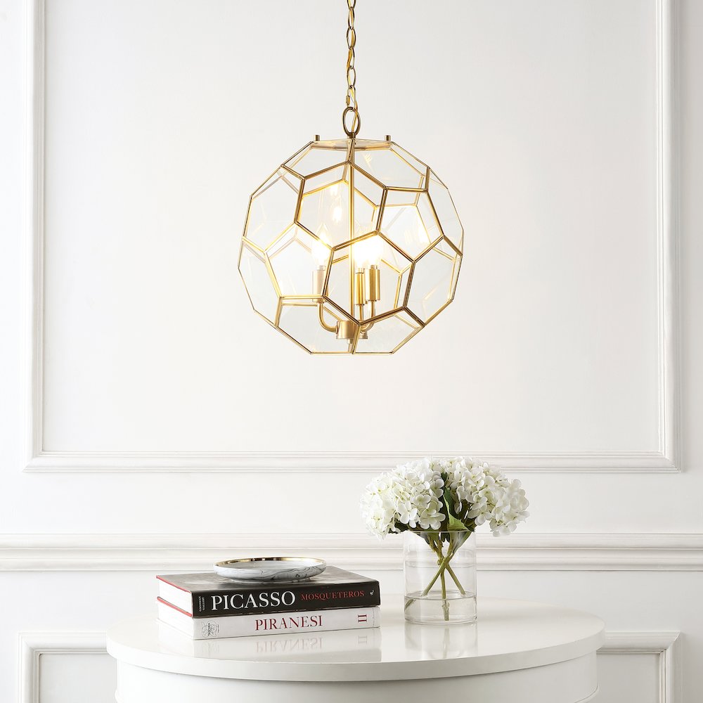 Bee Modern Bohemian Iron/Glass Led Pendant. Picture 4