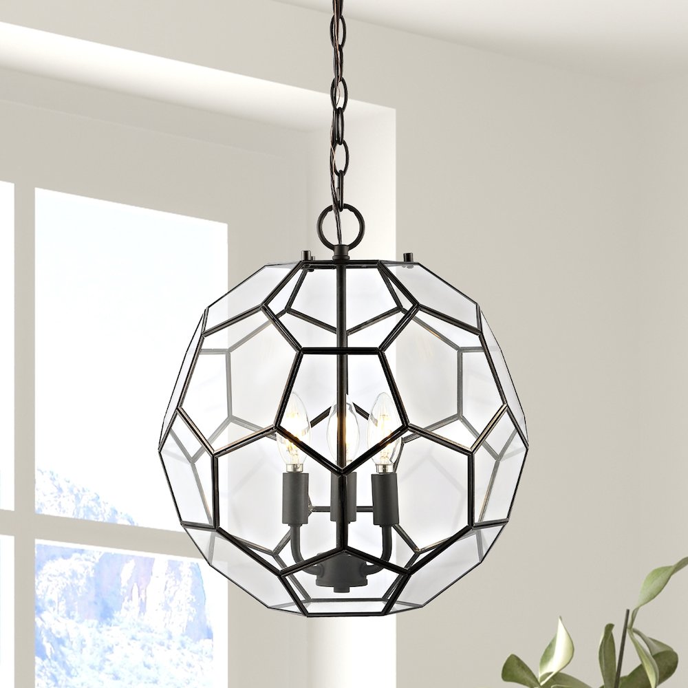 Bee Modern Bohemian Iron/Glass Led Pendant. Picture 9