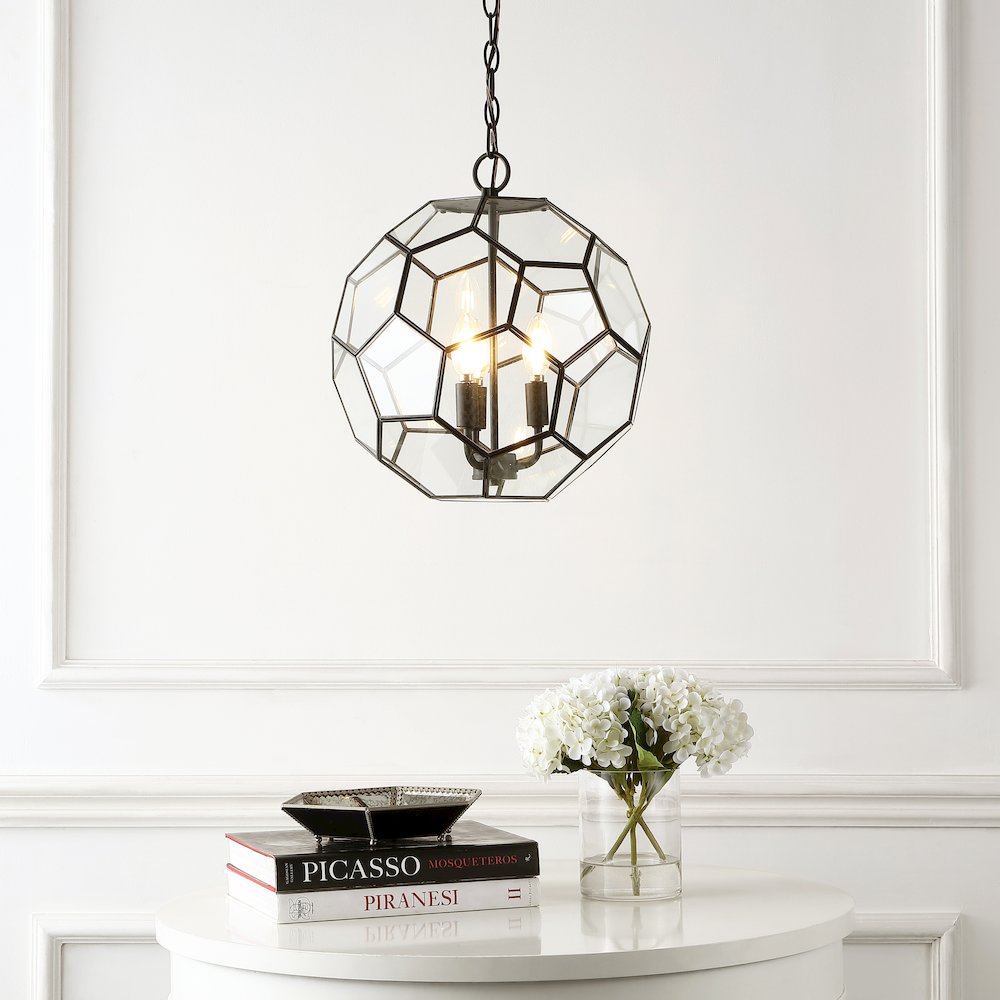 Bee Modern Bohemian Iron/Glass Led Pendant. Picture 4